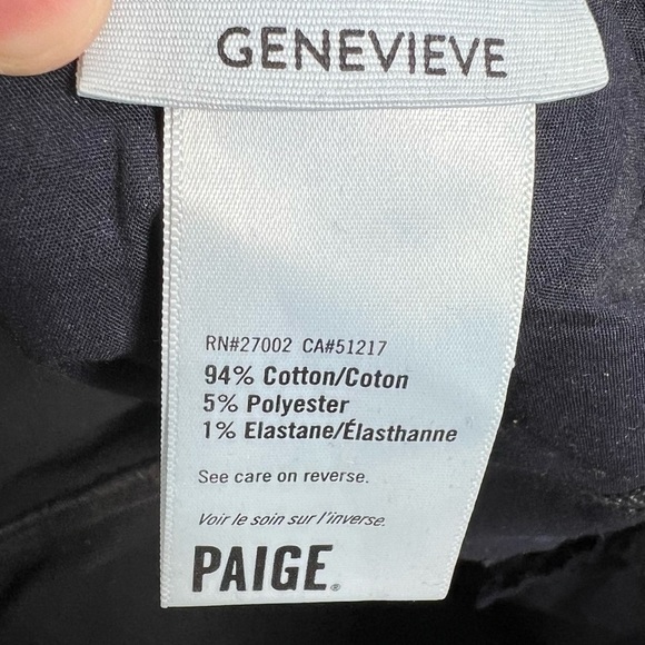 PAIGE Genevieve Dark Indigo Flare Jeans High Waisted 32 Long inseam - Picture 8 of 9